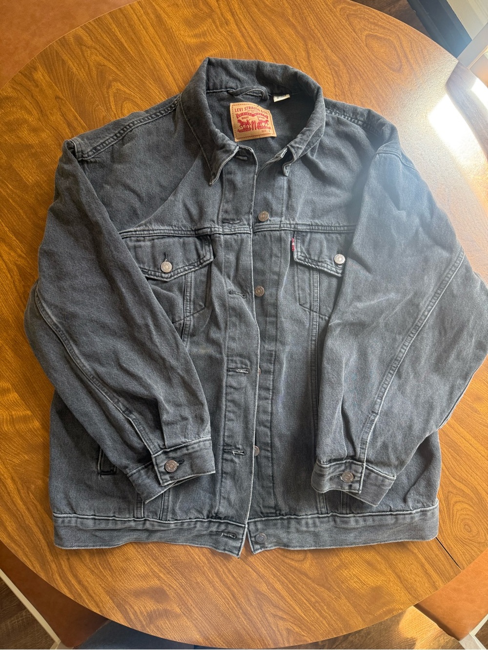 Levi's Baggy Trucker Black Washed Denim Jacket